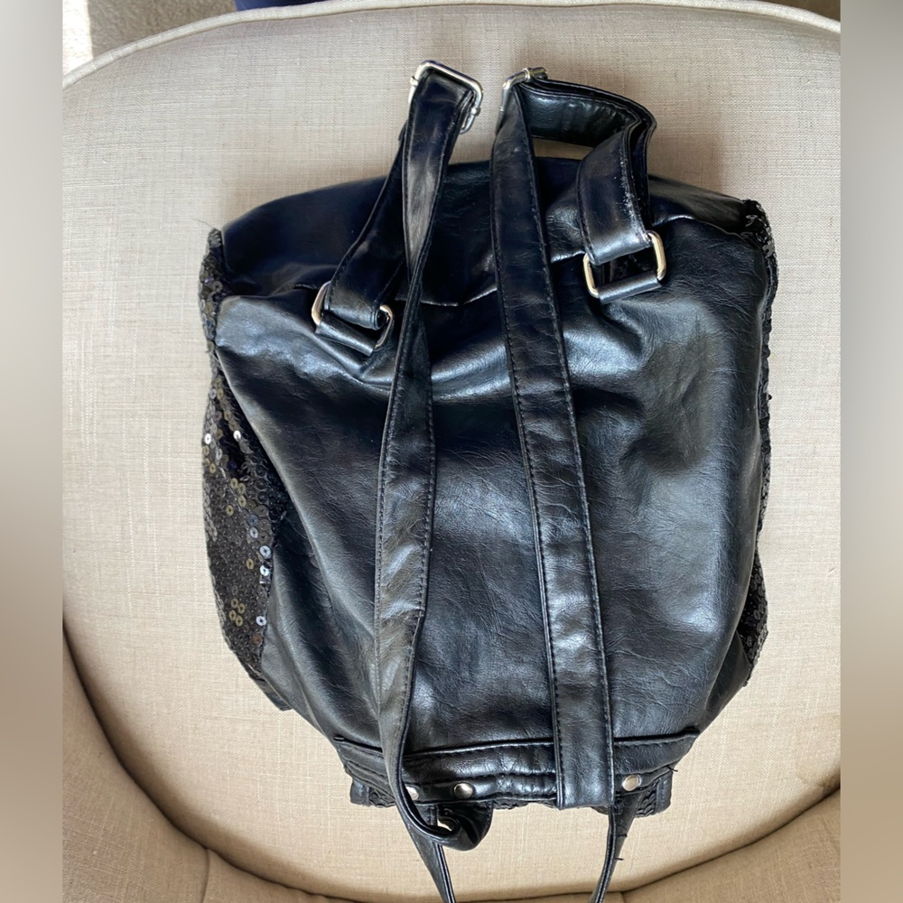 Black Sequin Backpack - image 2